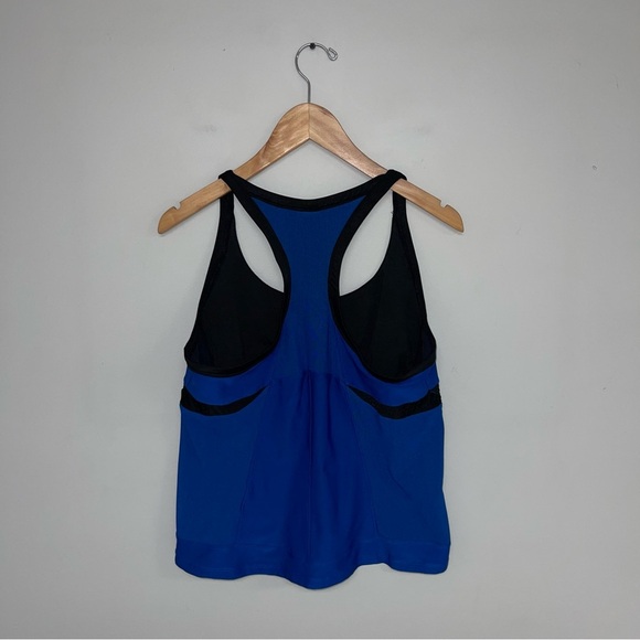 Nike Tank Top Women's Size Extra Large XL Royal Blue Black Racerback Vintage - Picture 5 of 8